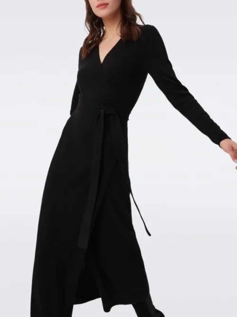 Diane von Furstenberg Astrid Long Sleeve Wool & Cashmere Wrap Sweater Dress